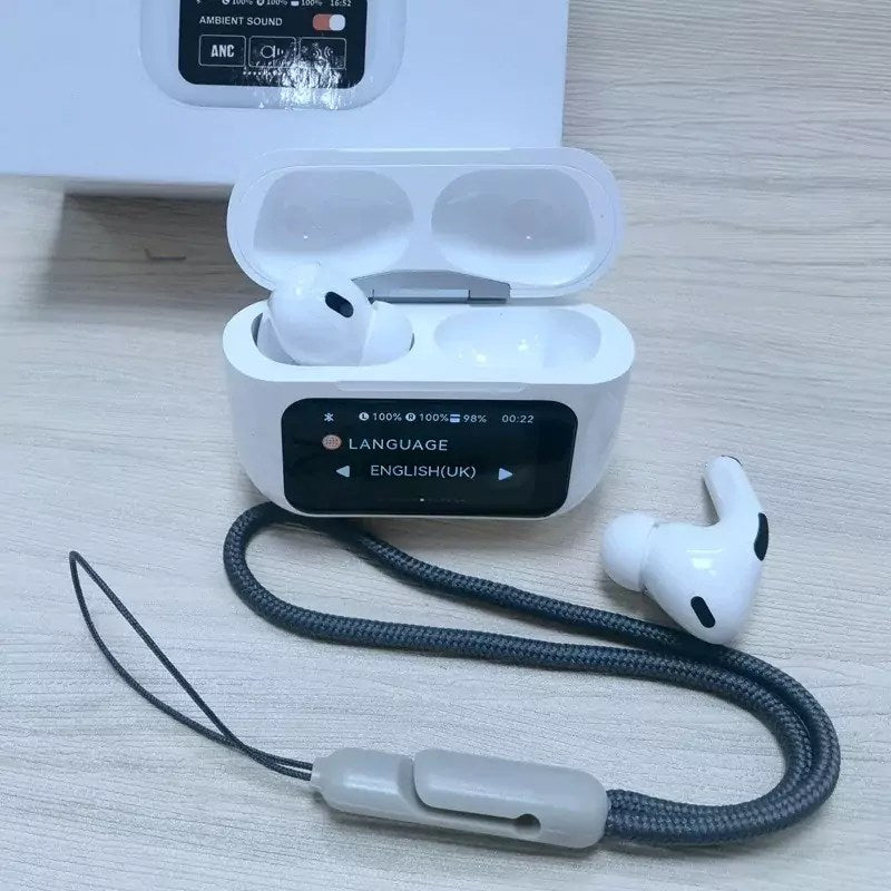 A9 Pro Touch Screen LED Ear Buds | ANC Noise Cancelling Earbuds