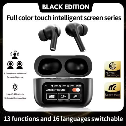 A9 Pro Touch Screen LED Ear Buds | ANC Noise Cancelling Earbuds