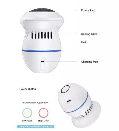 Electric Foot Grinder Vacuum Callus Foot Pedicure Tools Rechargeable
